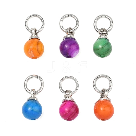Dyed Natural Freshwater Shell Pendants PALLOY-JF05339-02-1