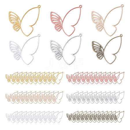 120Pcs 6 Colors Tibetan Style Alloy Pendants FIND-CA0009-24-1