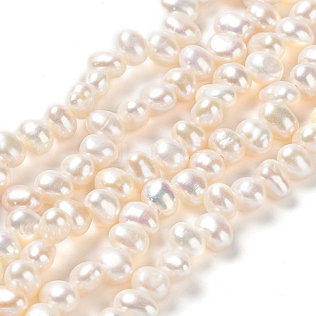 Natural Cultured Freshwater Pearl Beads Strands PEAR-J007-66-1