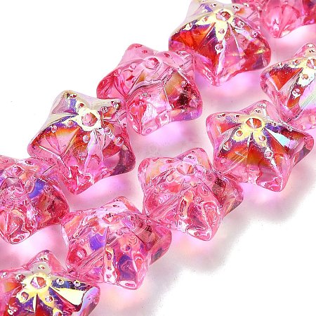 Electroplate Baking Paint Glass Beads Strands EGLA-K061-12A-AB10-1