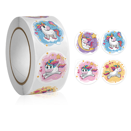 4 Patterns Cartoon Stickers Roll UNIC-PW0001-009B-1