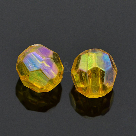 Eco-Friendly Transparent Acrylic Beads PL642-24-1