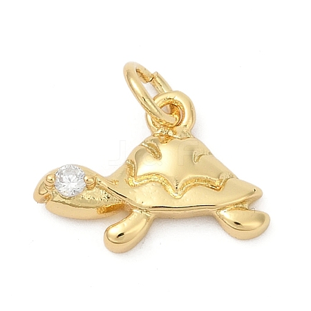 Brass Pave Cubic Zirconia Pendants KK-U062-60G-1