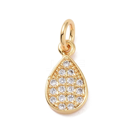 Brass Micro Pave Cubic Zirconia Pendants KK-I614-064G-1