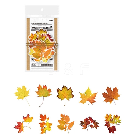 Autumn Leaf PET Sticker Labels PW-WG14025-01-1