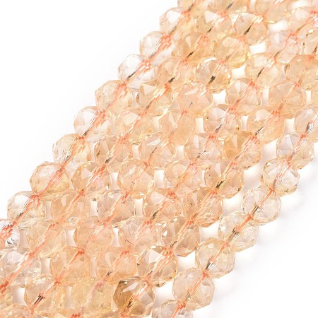 Natural Yellow Quartz Beads Strands G-K323-23-1