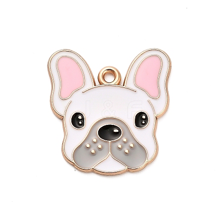 Animal Puppy Alloy Enamel Pendants FIND-V001-03G-03-1