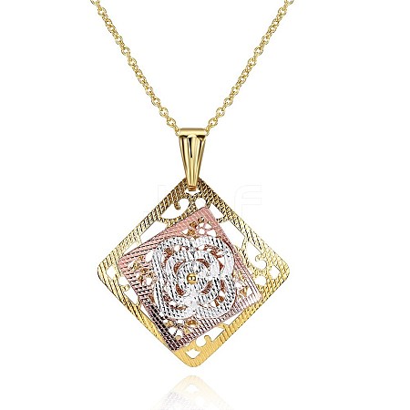 (Jewelry Parties Factory Sale)Fashion Brass Pendant Necklaces NJEW-BB23099-1