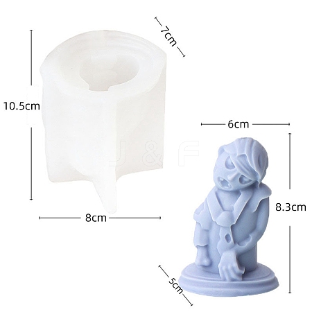Zombie Shape Candle DIY Food Grade Silicone Mold PW-WG13583-04-1