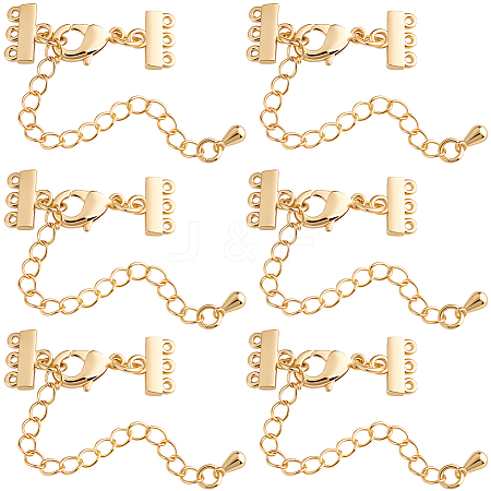 8Pcs Brass Chain Extenders FIND-BBC0004-99B-1