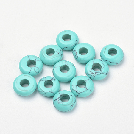 Synthetic Turquoise European Beads G-Q973-16-1