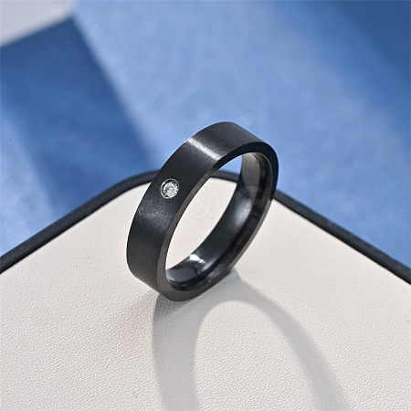 Stainless Steel with Rhinestone Finger Rings FS-WGB751E-19-1