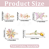 2 Bags Alloy & Resin Hair Clips Kits PHAR-SC0001-004-2