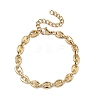304 Stainless Steel Coffee Bean Chain Bracelets for Women BJEW-B169-02G-5