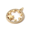 Brass Micro Pave Clear Cubic Zirconia Pendants KK-K419-06G-2
