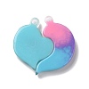 Gradient Color Translucent Resin Pendants RESI-G048-01C-2