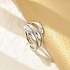 304 Stainless Steel Cuff Rings for Women RJEW-G338-21P-3