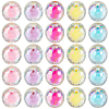 125Pcs 5 Colors Transparent Acrylic Beads TACR-PA0001-25-7