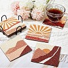 DIY Diamond Painting Sunset Theme Coaster Kits PW-WG1F012-01-4