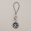 Cute Cartoon Star/Moon Alloy Enamel Mobile Straps Lanyards HJEW-WH0068-07F-1