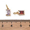 304 Stainless Steel Pave Cubic Zirconia Charms CU-CBABCF3-01G-3
