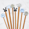 WADORN Hedgehog Panda Elephant Frog Silicone Knitting Needle Point Protectors DIY-WR0004-12-5