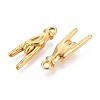 304 Stainless Steel Pendants STAS-T065-21B-G-2