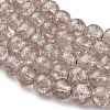 8MM BurlyWood Round Crackle Glass Beads Strands for Jewelry Making X-CCG-Q001-8mm-07-2