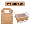 Rectangle Kraft Paper Storage Gift Boxes with Clear Visible Window CON-WH0095-89-2