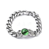 Eye 201/304 Stainless Steel Link Bracelets BJEW-F522-02P-02-4