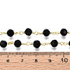 Handmade Brass & Glass Beaded Chains KK-N281-11G-3