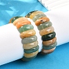 Natural Multi-Color Agate Beaded Stretch Bracelets for Women Men BJEW-M049-09B-3