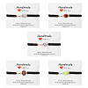 5Pcs 5 Styles Sport Theme Acylic & Alloy Braided Bead Bracelets BJEW-GO0001-12-1