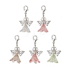 5Pcs Angel Glass Pearl & Acrylic Pendant Decorations HJEW-JM02675-01-1