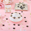 50Pcs 2 Colors Handmade Millefiori Lampwork Beads LAMP-TADJ0001-03A-5