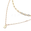 2Pcs 2 Style Rectangle with Good Luck Pendant Necklaces Set NJEW-JN04009-4