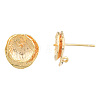 Brass Stud Earring Findings KK-N231-421-3