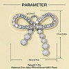Zinc Alloy with Crystal Rhinestone & ABS Plastic Imitation Pearl Pendants RB-OY001-93P-2