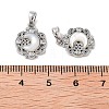 Brass Micro Pave Clear Cubic Zirconia Pendants KK-B102-24P-3