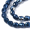 Opaque Glass Beads Strands EGLA-T008-16A-3