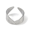 Stainless Steel V Shaped Cuff Rings RJEW-L114-01P-2