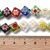 Handmade Millefiori Lampwork Beads Strands LAMP-F035-08-4