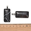 Natural Black Banded Agate Pendants GG-CBAA0EE-01P-11-2