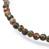 Natural Unakite Bead Bracelets BJEW-JB04555-04-2