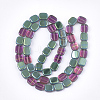 Frosted Electroplate Glass Beads Strands EGLA-S188-02A-01-2