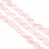 Natural Twist Rose Quartz Beads Strands G-L243B-08-1