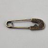 Zinc Alloy Safety Pins JEWB-WH0030-78B-1