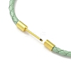 3MM Braided Round Imitation Leather Cord Bracelet Making MAK-S075-01G-K-3