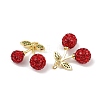Brass Micro Pave Cubic Zirconia Pendants KK-H072-13G-01-2