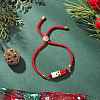 Christmas Handmade Glass Seed Beaded Slider Bracelets BJEW-MZ00226-01-1
